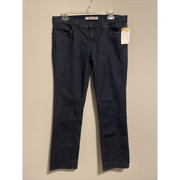 J Brand Blue "Sevent-Eighths" "Eclipse" Dark Wash Jeans, Size 30 - Picture 1 of 9